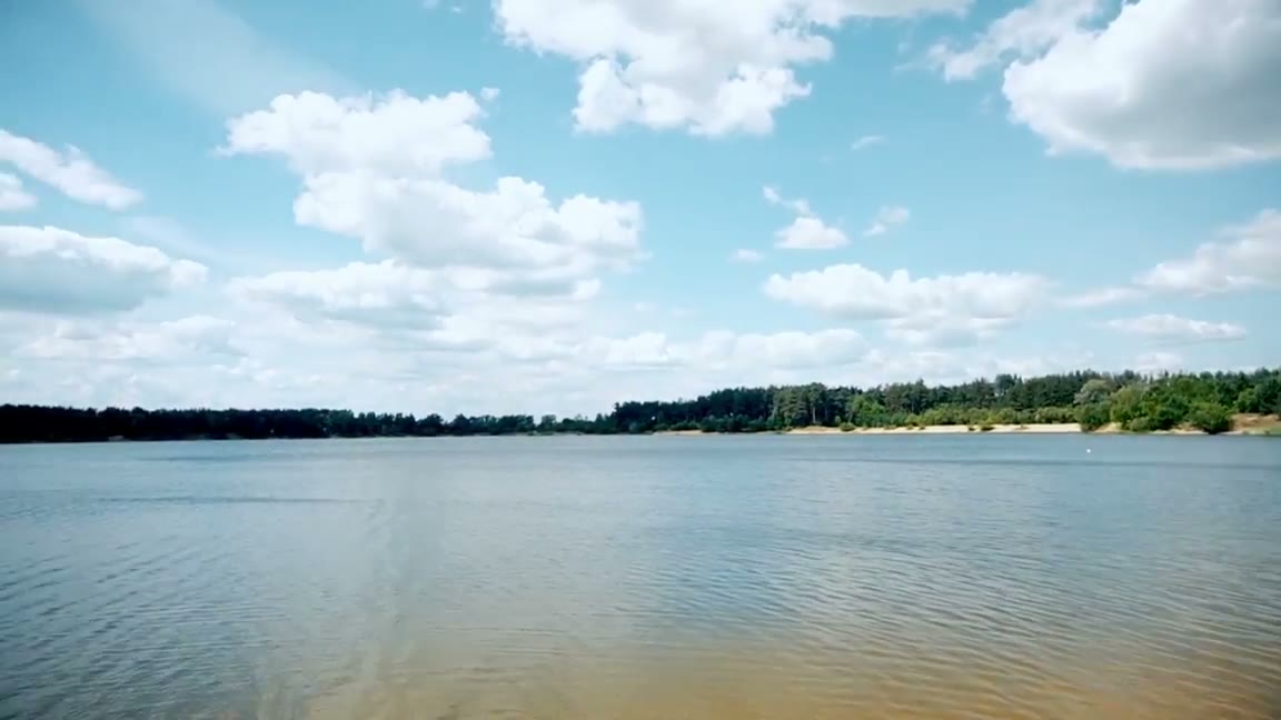 Панорама озера Вирский — кадр из видео о базе отдыха